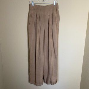vintage dorothee bis pleated wide leg cuffed pants